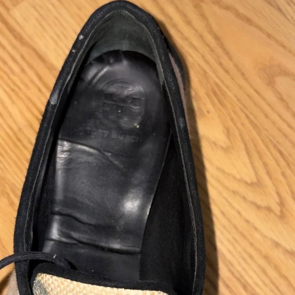 Tory Burch Beige and Navy Espadrilles - Picture 2 of 8